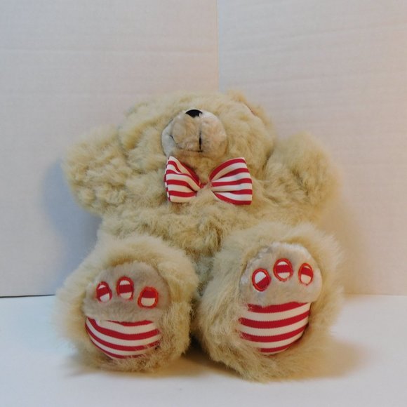Toy Works LLC Candy Cane Bear 13" Plush Stuffed Animal - Picture 2 of 6